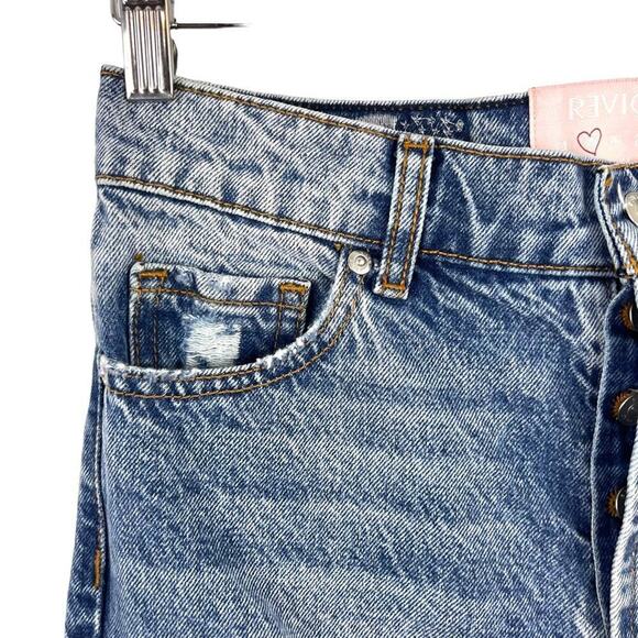 Revice Super 80s High Rise Button Fly Distressed Straight Leg Rigid Jeans SZ 25 - Picture 3 of 15